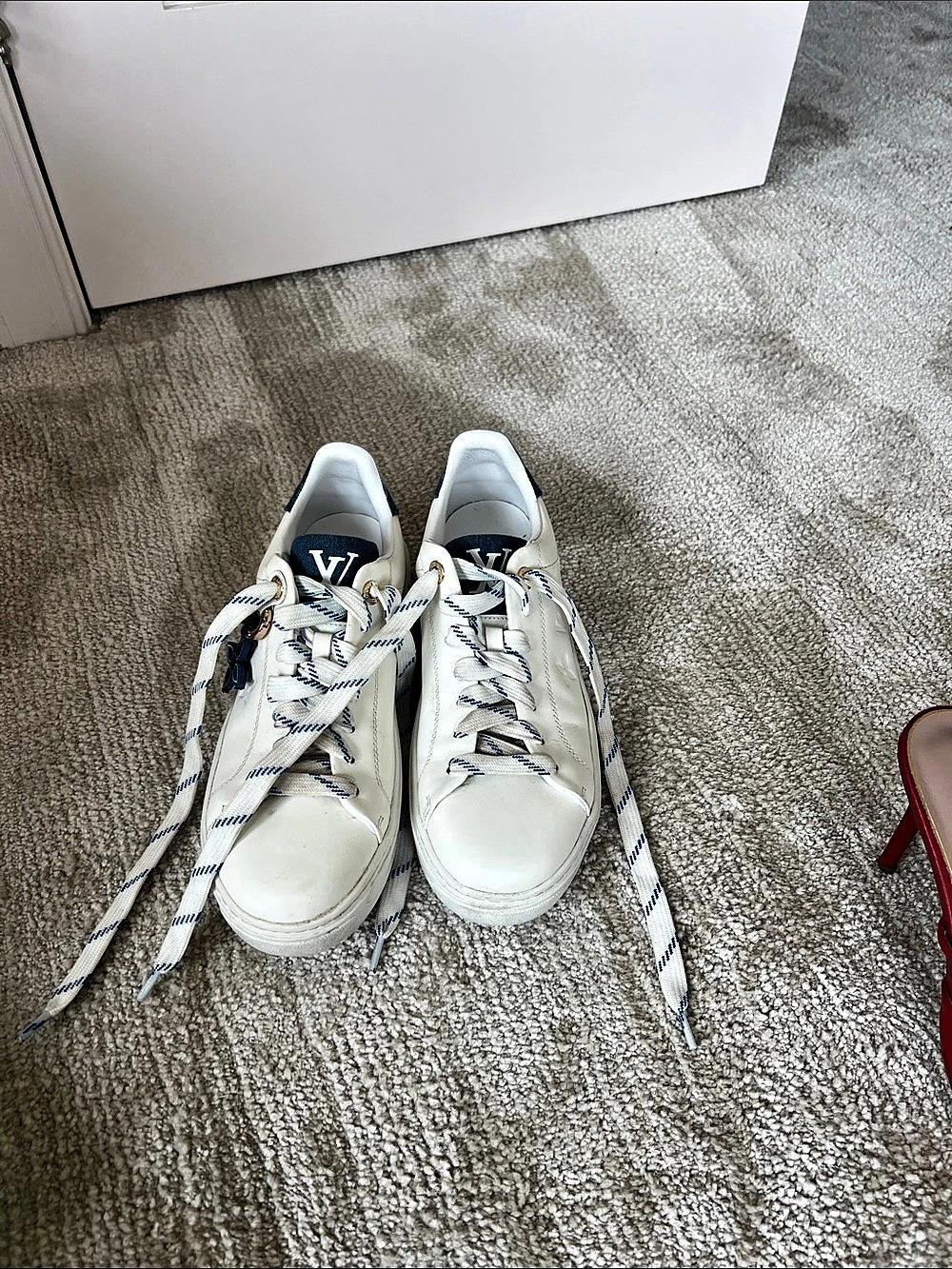 Louis Vuitton Time Out Sneaker Women's White & Blue Sneakers